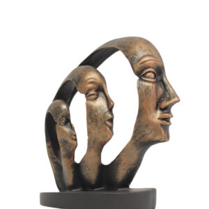 Soyut Yüz Bronz Obje