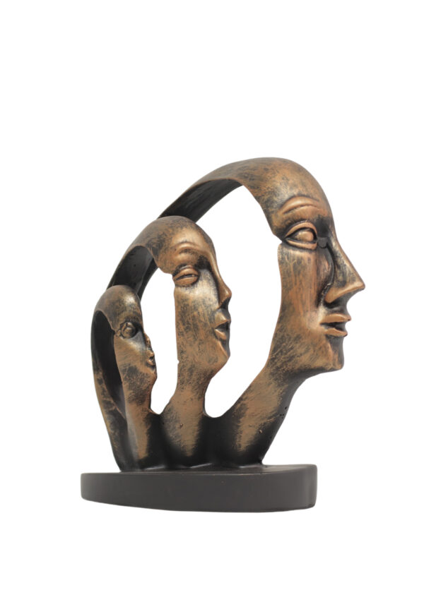 Soyut Yüz Bronz Obje