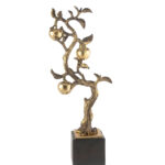 Siyah Kaideli Antik Gold Metal Ağaç Dekoru